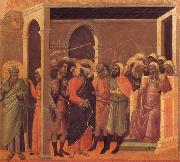 Duccio di Buoninsegna The third verloochening of Christ oil on canvas